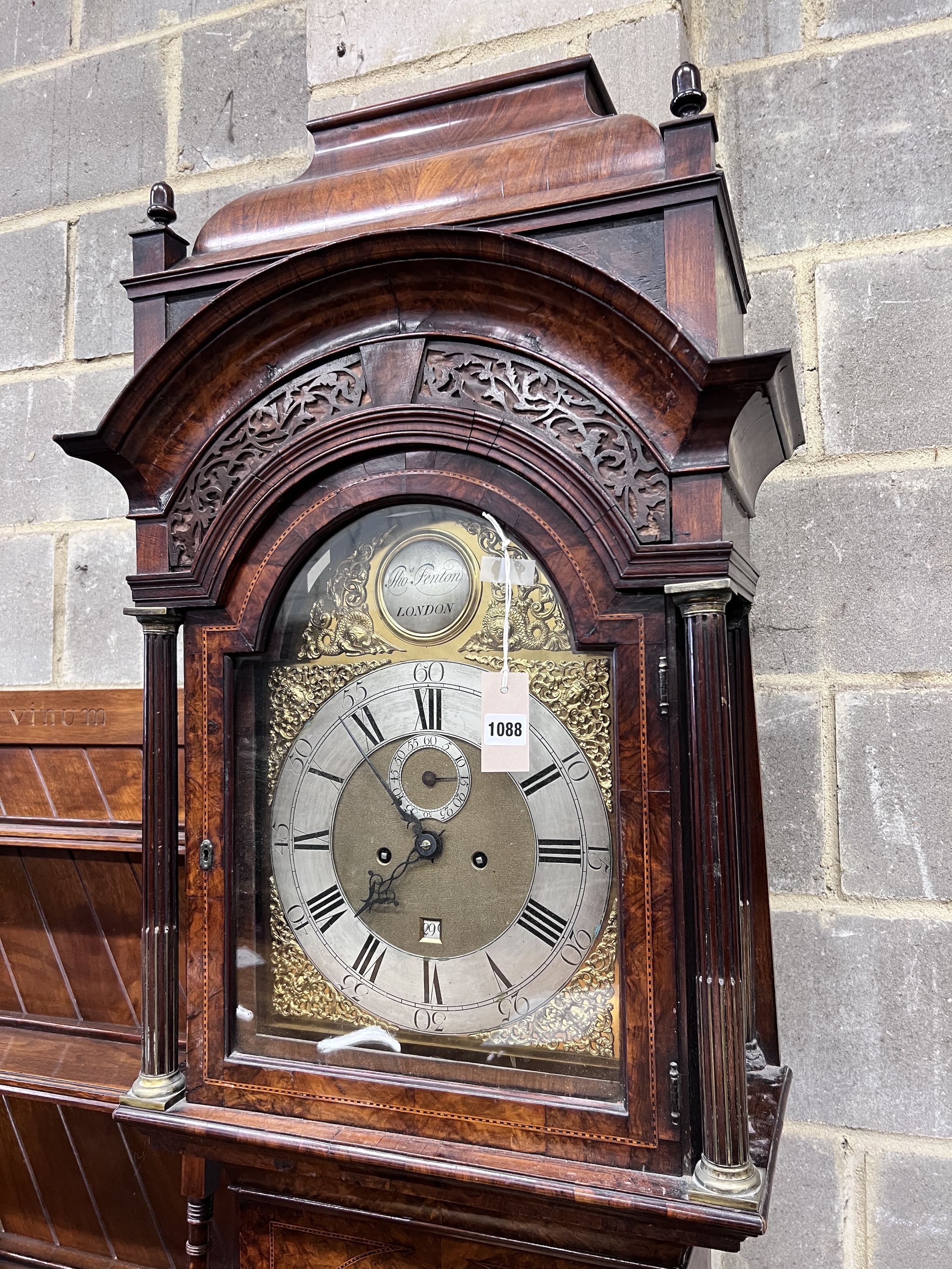 Thomas Fenton of London. A George III walnut cased 8 day longcase clock, height 234cm